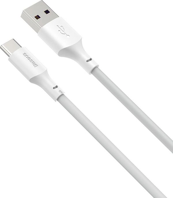 Καλώδιο USB Baseus USB-A - USB-C 1.5 m Λευκό (TZCATZJ-02)