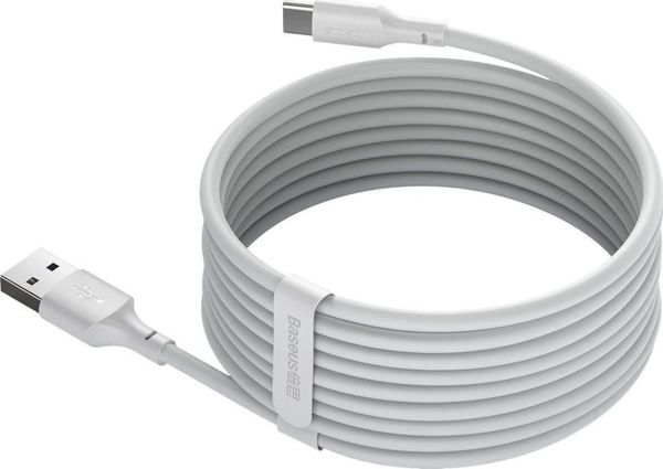 Καλώδιο USB Baseus USB-A - USB-C 1.5 m Λευκό (TZCATZJ-02)