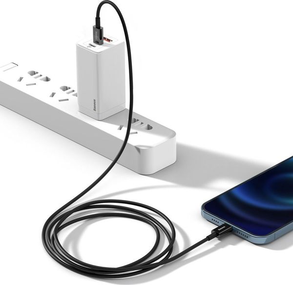 Καλώδιο USB Baseus USB-C - Lightning 2 m Μαύρο (BSU2663BLK)
