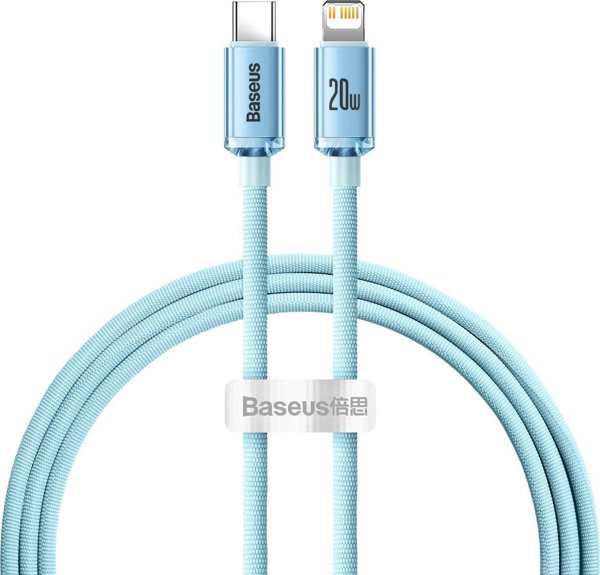 Καλώδιο USB Baseus USB-C - Lightning 1.2 m Ανοιχτό Μπλε (BSU3637)