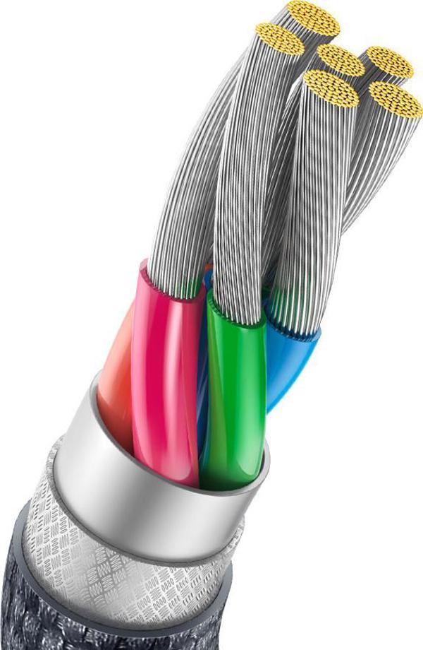 Baseus Crystal Shine Braided USB 2.0 Cable USB-C male - USB-A male Μαύρο 2m (CAJY000501) (BASCAJY000501)