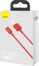 Καλώδιο USB Baseus USB-A - Lightning 1 m Κόκκινο (BSU2661RED)