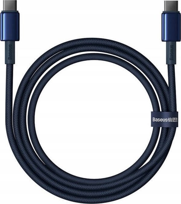 Καλώδιο USB Baseus USB-C - USB-C 1 m Μπλε (BSU4879)