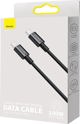 Καλώδιο USB Baseus USB-C - USB-C 1 m Μαύρο (BSU2848BLK)