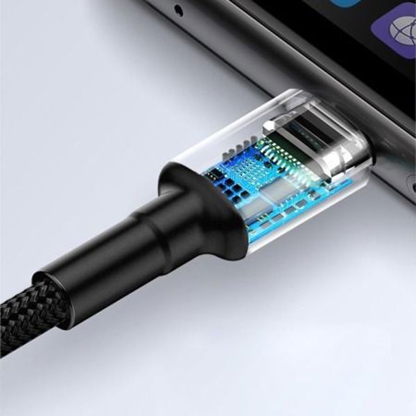 Καλώδιο USB Baseus USB-A - USB-C 1 m Μαύρο (CATKLF-PG1)