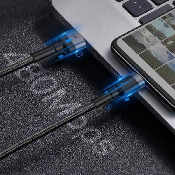 Καλώδιο USB Baseus USB-A - USB-C 1 m Μαύρο (CATKLF-PG1)