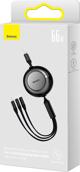 Καλώδιο USB Baseus USB-A - USB-C + microUSB + Lightning 1.1 m Μαύρο (BSU3355BLK)