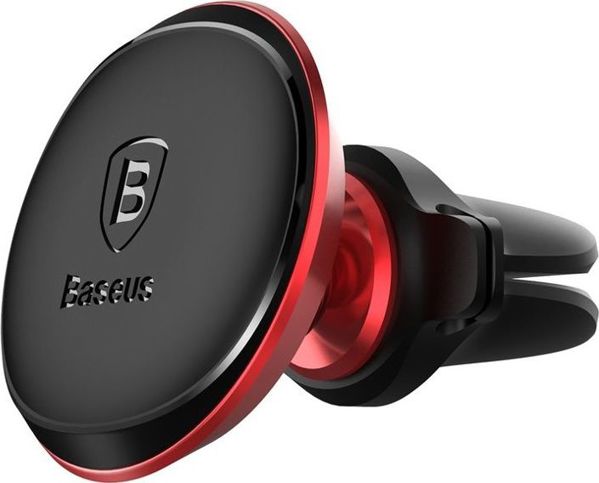 Baseus car holder magnetic with cable clip red new2 air vent 6932172648770