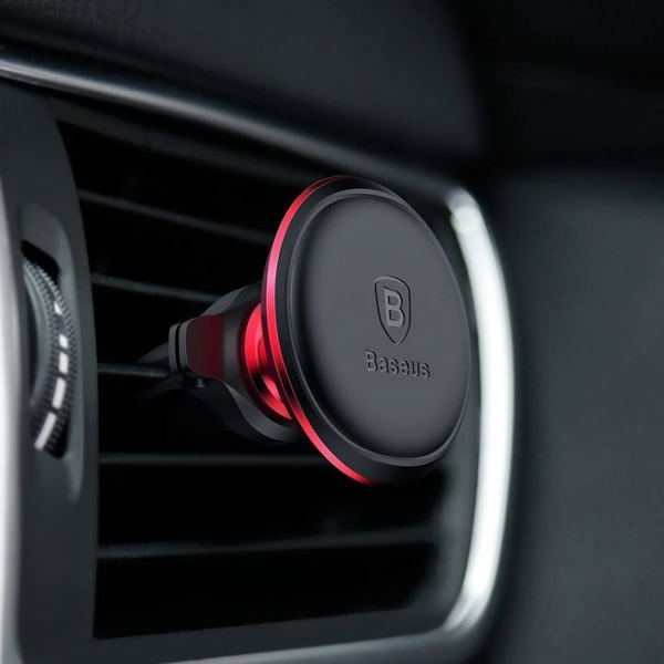 Baseus car holder magnetic with cable clip red new2 air vent 6932172648770