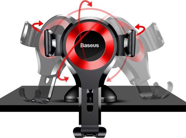 Βάση αυτοκινήτου Baseus Osculum Type Gravity Μαύρο/Κόκκινο (SUYL-XP09) (BASSUYL-XP09)