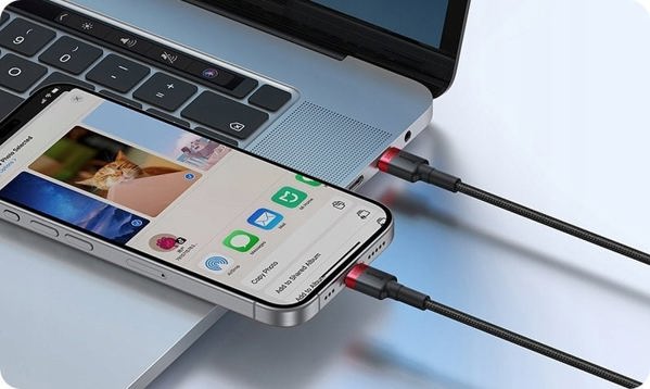 Cable Baseus Cafule USB-C do USB-C 100W, 1m, 2-Pack (Red-Black, Gray-Black)