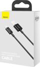 Καλώδιο USB Baseus USB-A - Lightning 2 m Μαύρο (BSU2659BLK)