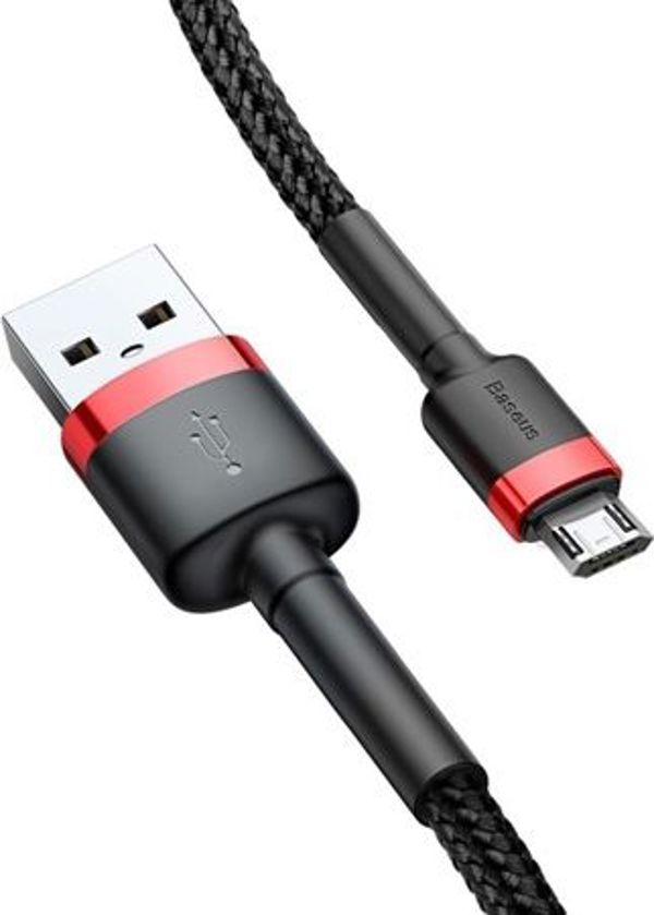 Καλώδιο USB Baseus USB-A - microUSB 3 m Μαύρο-κόκκινο (CAMKLF-H91)