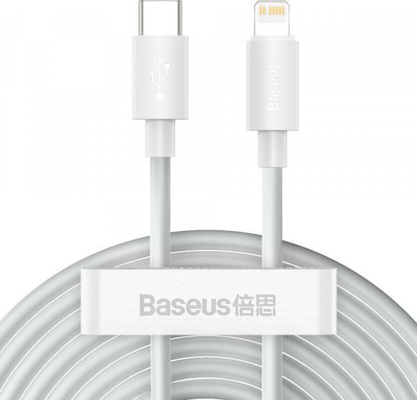Καλώδιο USB Baseus USB-C - Lightning 1.5 m Λευκό (101297)
