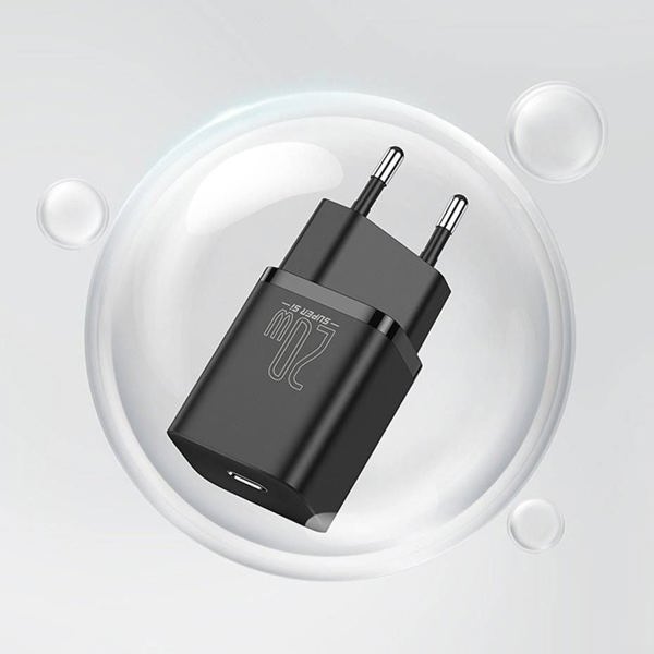 Baseus Φορτιστής Χωρίς Καλώδιο με Θύρα USB-C 20W Power Delivery Μπλε (Super Si) (CCSUP-B03) (BASCCSUPB03)