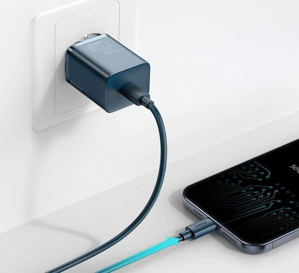 Baseus Φορτιστής Χωρίς Καλώδιο με Θύρα USB-C 20W Power Delivery Μπλε (Super Si) (CCSUP-B03) (BASCCSUPB03)