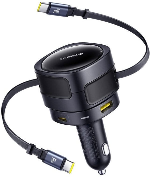 Φορτιστής αυτοκινήτου Baseus PD 2x θύρα USB 90W μαύρο 6932172682606