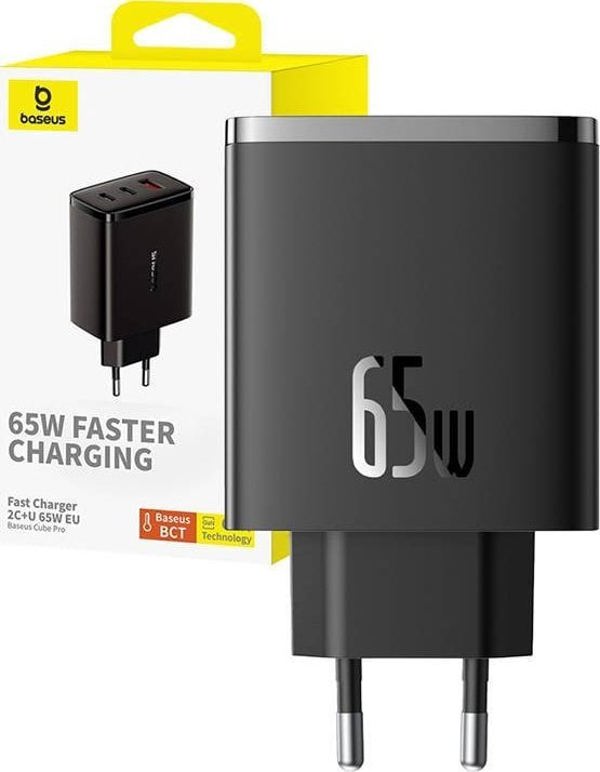 Φορτιστής Baseus OS-Cube Pro 1x USB-A 2x USB-C 3 A (P10152301113-00)
