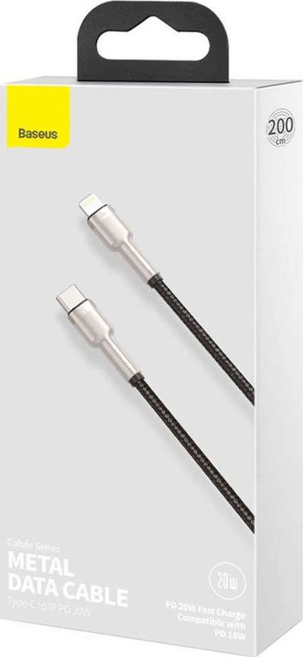 Καλώδιο USB Baseus USB-C - Lightning 2 m Μαύρο (CATLJK-B01)