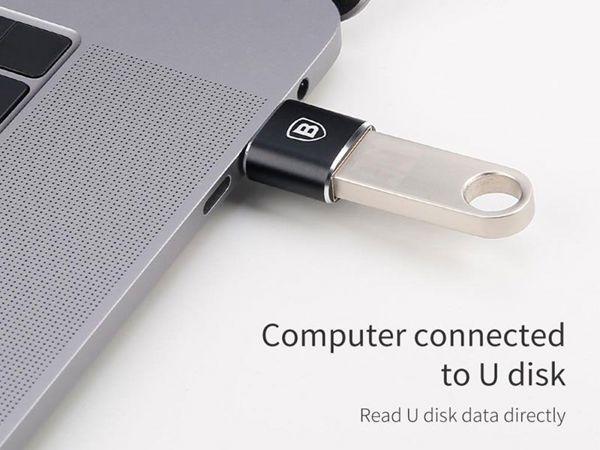 Προσαρμογέας USB Baseus USB-C - USB Μαύρο (27625-uniw)