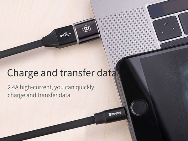 Προσαρμογέας USB Baseus USB-C - USB Μαύρο (27625-uniw)