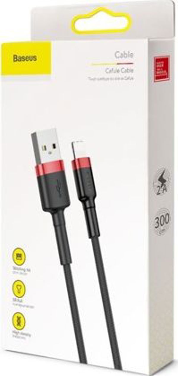 Καλώδιο USB Baseus USB-A - Lightning 3 m Μαύρο-κόκκινο (CALKLF-R91)