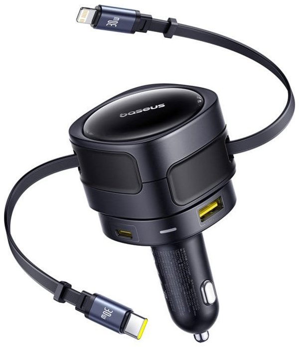 Φορτιστής αυτοκινήτου Baseus PD 1x USB-C + USB-A θύρα 90W μαύρο 6932172682583