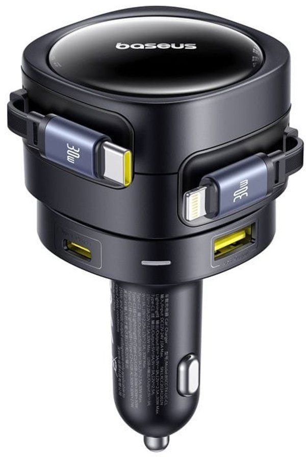 Φορτιστής αυτοκινήτου Baseus PD 1x USB-C + USB-A θύρα 90W μαύρο 6932172682583