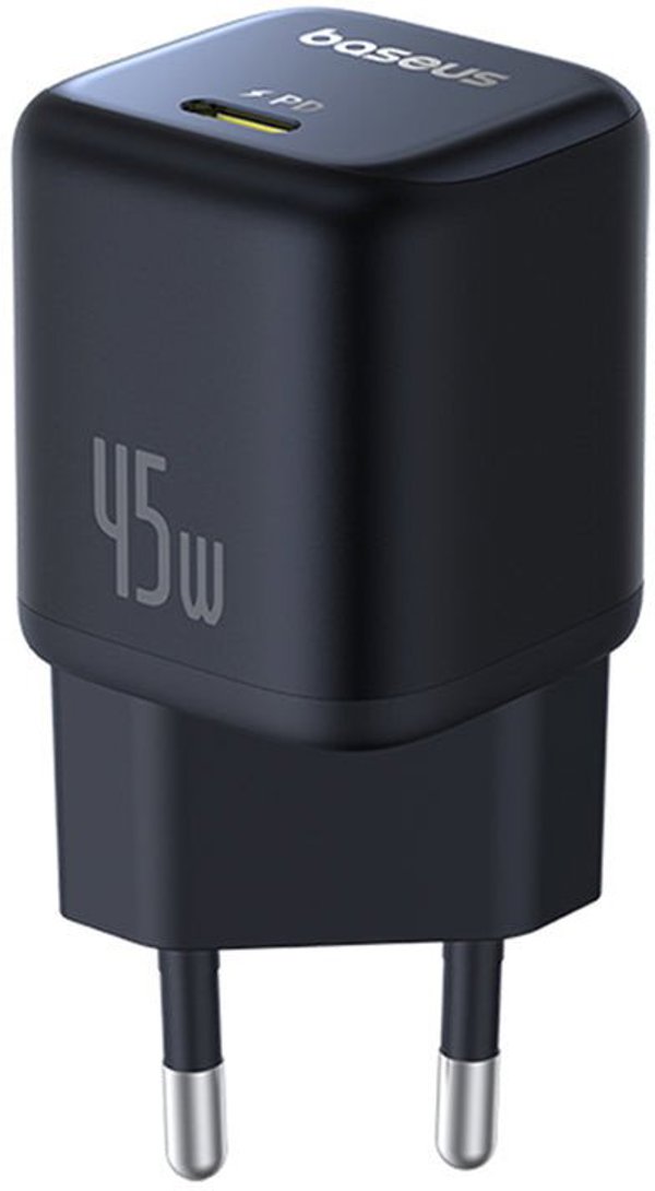 Baseus PicoGo GaN Φορτιστής 45W - Ταχύς Φορτιστής Τοίχου USB-C - Μαύρο