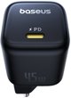 Baseus PicoGo GaN Φορτιστής 45W - Ταχύς Φορτιστής Τοίχου USB-C - Μαύρο