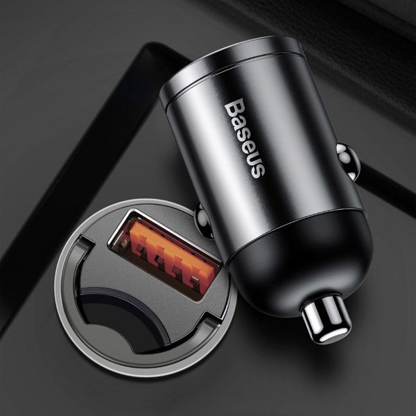 Baseus car charger Tiny Star Mini QC 3.0 30W 1x USB gray 6953156297883