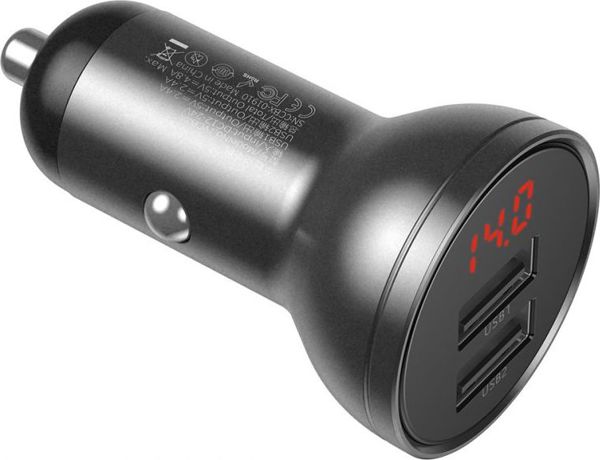 Φορτιστής Baseus Digital Display 2x USB-A 4.8 A (CCBX-0G)