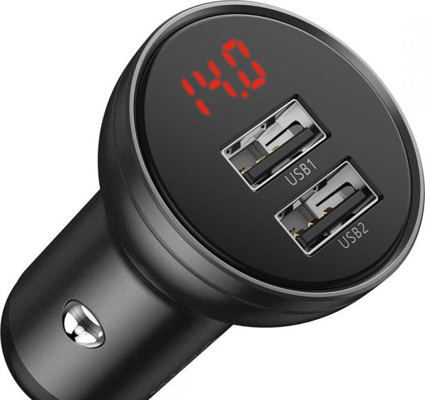 Φορτιστής Baseus Digital Display 2x USB-A 4.8 A (CCBX-0G)
