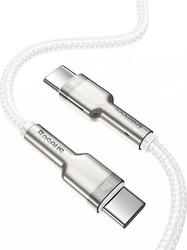 Καλώδιο USB Baseus USB-C - USB-C 1 m Λευκό (baseus_20210316150659)