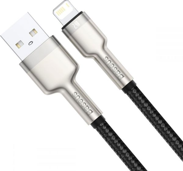 Καλώδιο USB Baseus USB-A - Lightning 0.25 m Μαύρο (CALJK-01)