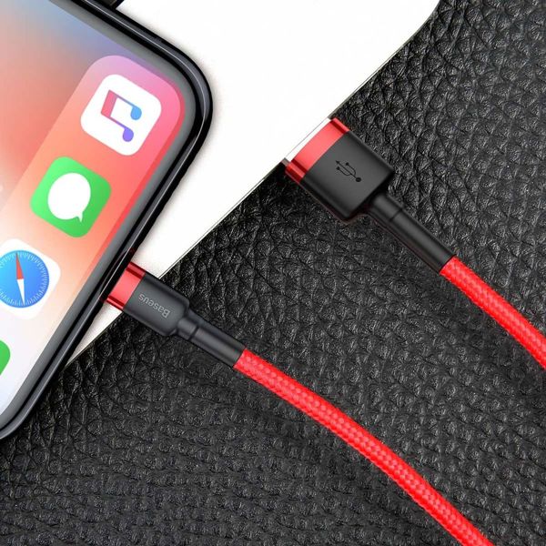 Καλώδιο USB Baseus USB-A - Lightning 2 m Κόκκινο (CALKLF-C09)