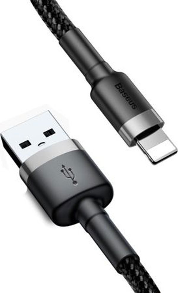 Baseus Cafule Braided USB to Lightning Cable Μαύρο 3m (CALKLF-RG1) (BASCALKLFRG1)