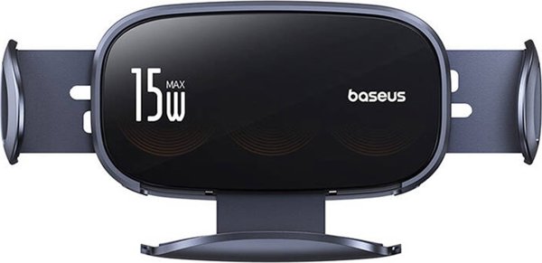 Baseus LightChaser Series Triple-Coil Wireless Charging Electric Car Mount Cluster Black 6932172654306