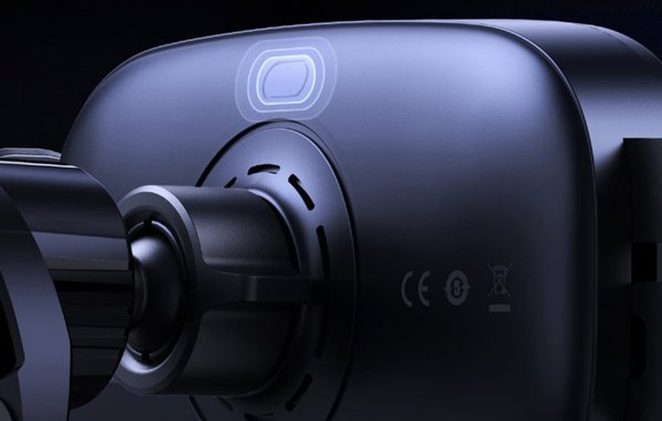 Baseus LightChaser Series Triple-Coil Wireless Charging Electric Car Mount Cluster Black 6932172654306