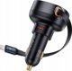 Car Charger Baseus Enjoyment Pro with lightning cable + USB-C , 55W (black)