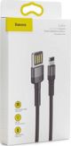 Καλώδιο USB Baseus USB-A - Lightning 1 m Μαύρο-γκρι (CALKLF-GG1)