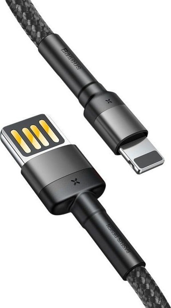 Καλώδιο USB Baseus USB-A - Lightning 1 m Μαύρο-γκρι (CALKLF-GG1)