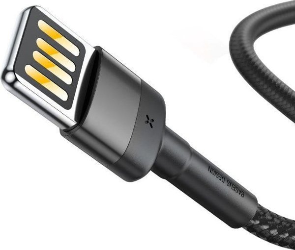 Καλώδιο USB Baseus USB-A - Lightning 1 m Μαύρο-γκρι (CALKLF-GG1)