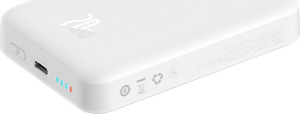 Powerbank Baseus Μαγνητικό Mini 20W 10000mAh Λευκό