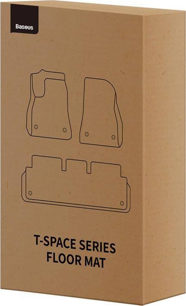 Χαλάκια αυτοκινήτου Baseus για Tesla Baseus T-Space 6 τεμαχίων (μαύρο) 12994809 6932172634346