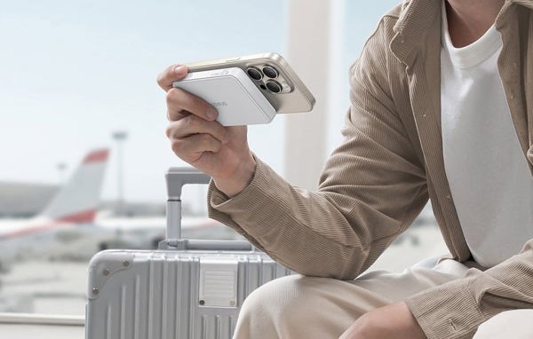 Powerbank Baseus Airpow II 10000mAh Qi2 με MagSafe 22,5W με καλώδιο Baseus Simple Series USB-C - USB-C 20V/3A (30cm) - λευκό