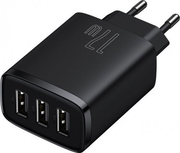 Baseus Φορτιστής Χωρίς Καλώδιο με 3 Θύρες USB-A 17W Μαύρος (CCXJ020101) (BASCCXJ020101)
