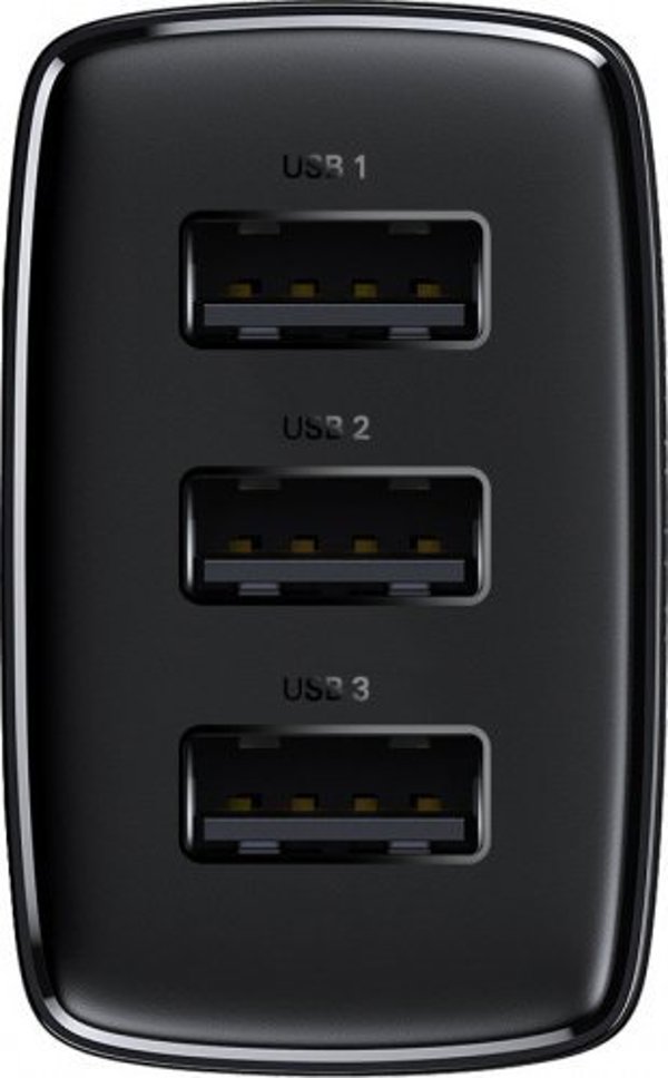 Baseus Φορτιστής Χωρίς Καλώδιο με 3 Θύρες USB-A 17W Μαύρος (CCXJ020101) (BASCCXJ020101)