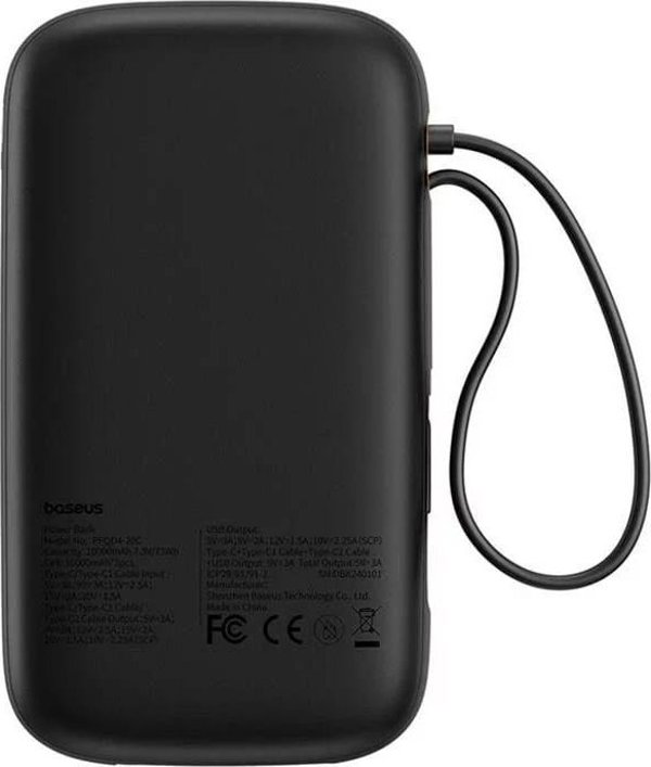 Baseus PPQD4-20C Λιθίου-πολυμερούς (LiPo) 20000 mAh Μαύρο