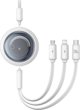 Καλώδιο USB Baseus USB-A - USB-C + microUSB + Lightning 1.1 m Λευκό (P10368700211-02)